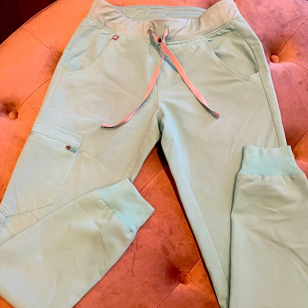 FIGS ZAMORA JOGGER-FRESH AQUA-XXS-$20